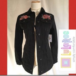 LulaRoe Ladies Jaxon embroidered jacket NWT